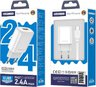 JELLICO 2.4A 12W Wall Charger 1x USB + USB-C Cable