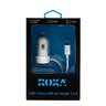 ładowarka USB samochodowa Roxa kabel micro USB + gniazdo USB 2,4A