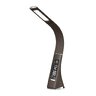 7W Platinet PDLU2BR LED desk lamp with clock and thermometer