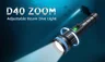 Xtar D40 Zoom LED Diving Flashlight 1600lm Set with Battery and Charger