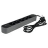 DPM protective strip with switch - 5 AC sockets, 1x USB-A, 1x USB-C 1.5M grey DPM protective strip with switch - 5 AC sockets, 1x USB-A, 1x USB-C 1.5M grey