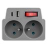 Splitter 2 sockets with oz and off + 2x USB DPM