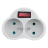 Splitter 2 Steckdosen mit Uzu und Steckdose DPM weiß Splitter 2 Steckdosen mit Uzu und Steckdose DPM weiß
