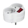 Splitter 2 Steckdosen mit Uzu und Steckdose DPM weiß Splitter 2 Steckdosen mit Uzu und Steckdose DPM weiß