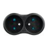 Splitter 2 sockets avec masse DPM noire Splitter 2 sockets avec masse DPM noire