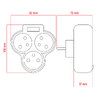 3-socket splitter with grounding and switch DPM black