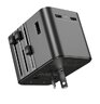JELLICO S9 PD Universal Travel Adapter 2xUSB-C + 1xUSB 3.4A Max 2500W Black