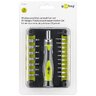 Bit set + ratchet screwdriver 18-part Goobay 74006