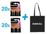 Duracell Kit - LR6/AA 4BL 20 Blisters / LR03/AAA 4BL 20 Blisters + Bag