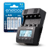 KIT everActive NC-3000 Ni-MH Rechargeable Battery Charger + 4x Panasonic Eneloop 2000mAh AA / R6 Rechargeable Batteries