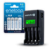 KIT everActive NC-450 Black Edition Ni-MH Battery Charger + 4x Panasonic Eneloop 2000mAh AA / R6 Rechargeable Batteries