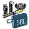 everActive FL-50R, FL-55R, WL-400, HL-160 Flashlight Set + JBL GO 3 Bluetooth Speaker