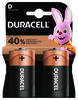 2 x Duracell LR20 D alkaline battery (blister)