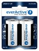 2 x everActive Pro LR20/D alkaline batteries (blister)