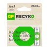 4 x Rechargeable AA / R6 Ni-MH GP ReCyko 2600mAh Rechargeable Batteries