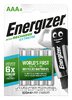 4 x Energizer R03/AAA Ni-MH 800mAh Extreme Rechargeable Batteries