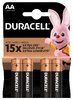 4 x Duracell Duralock Basic C&B LR6 AA alkaline battery (blister)