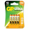 4 x GP Ultra Alkaline LR03 / AAA alkaline battery