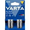 4 x Lithium battery Varta Lithium L92 R03 AAA
