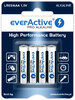 4 x everActive Pro LR03/AAA alkaline batteries (blister)