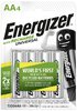 4 x Energizer R6/AA Ni-MH 1300mAh Universal Rechargeable Batteries