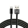 USB braided cable - micro USB everActive CBB-2MB 200cm with support for fast charging up to 2.4A black