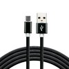 Silicone Cable USB-USB-C/Type-C everActive CBS-1CB 100cm with support for fast charging up to 3A black