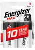 Energizer Max LR20/D alkaline battery (blister) - 2 pieces